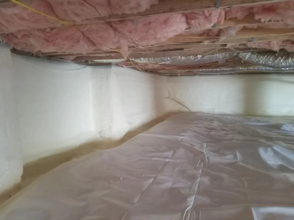 Crawl space encapsulation with closed-cell spray foam for Roof Waterproofing in Kenton