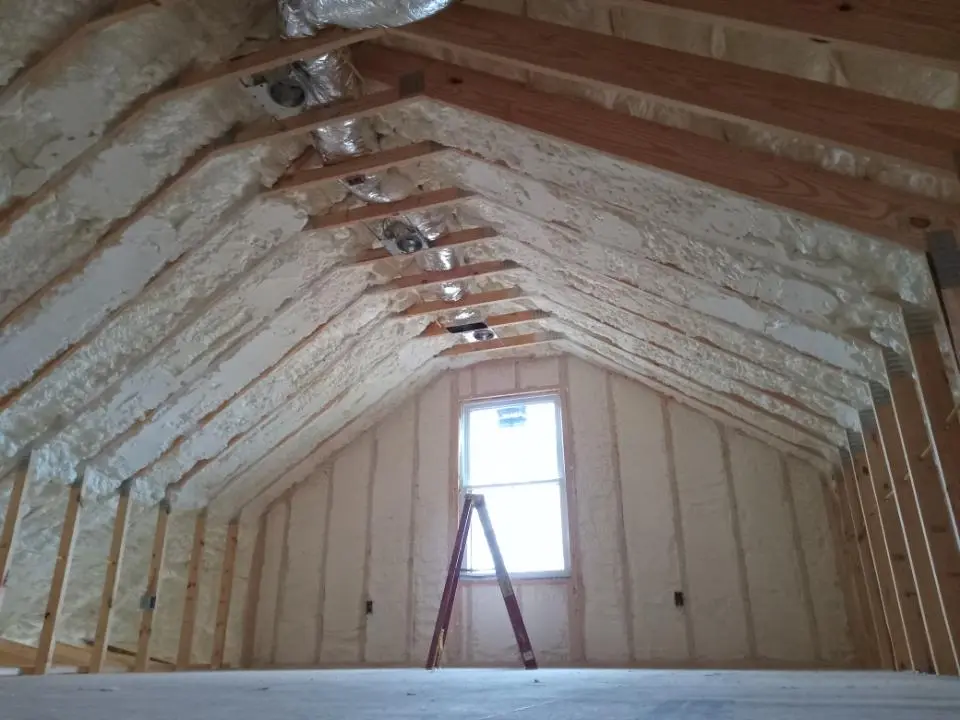 Spray foam roofing application for Crawl Space Insulation project in Kenton
